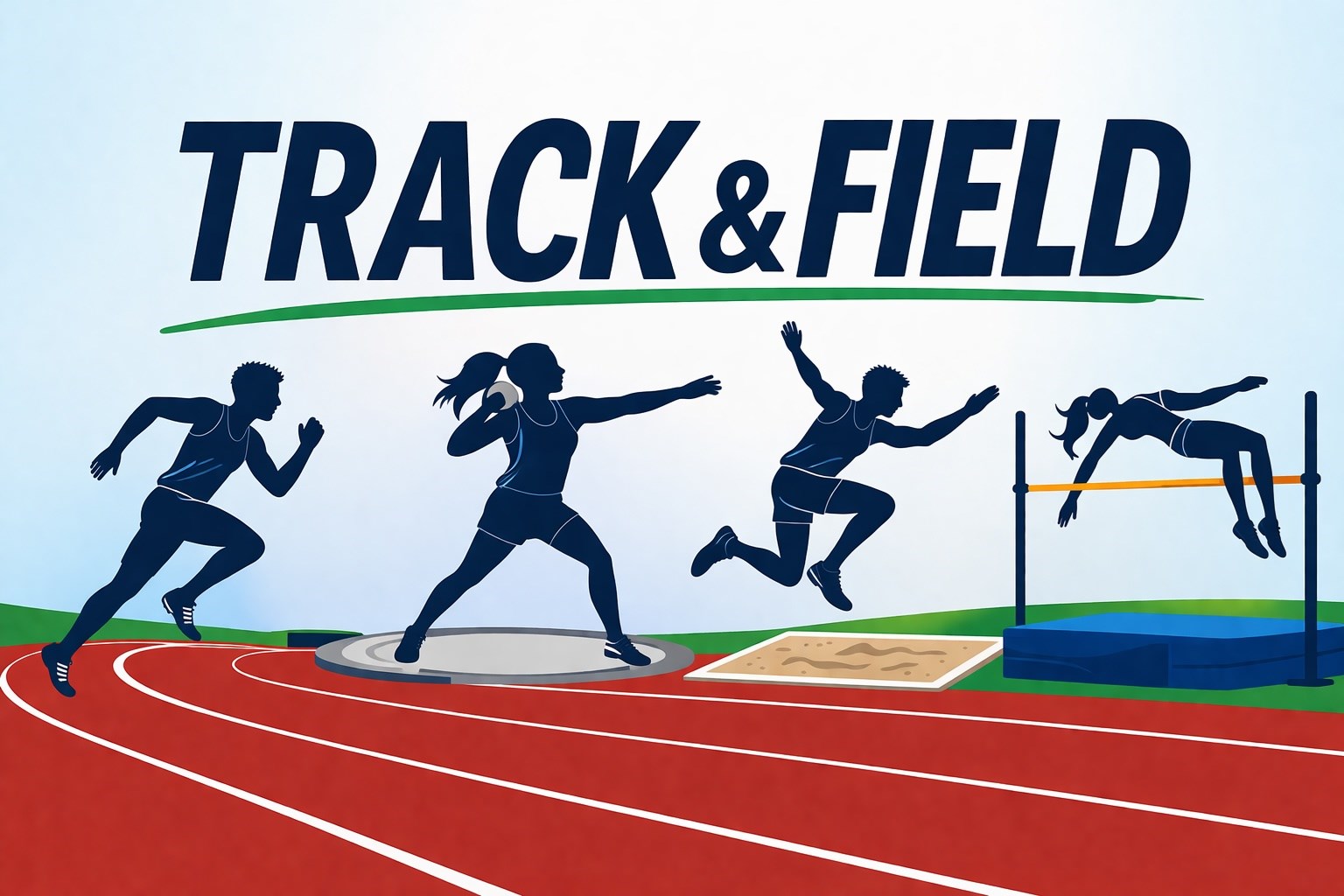 Track and field - people doing different sport